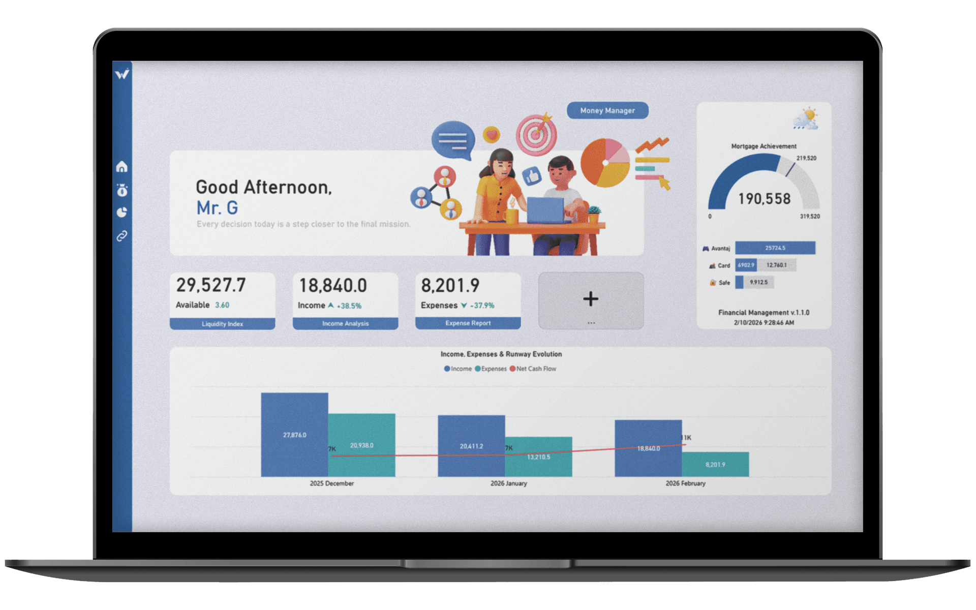 Money Manager dashboard preview